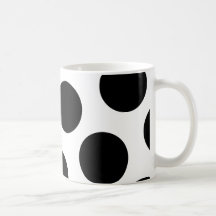 Big Black Diagonal Dots Mug