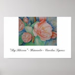 Big Blossom - Watercolor - Caroline Tigeress Print