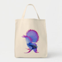Big Blue Betta Fish Tote Bag
