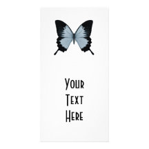 Big Blue & Black Butterfly Photo Card