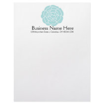 Big Blue Flower Letterhead Design