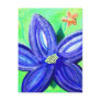 Big Blue Flower Post Cards