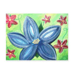 Big Blue Flower Postcard