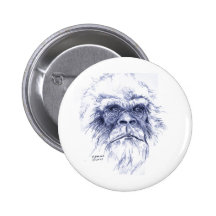Big Blue Sasquatch Pinback Button
