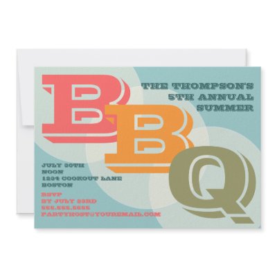 Big Bold BBQ Invitation by kat_parrella