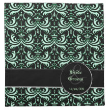 Big Bold Damask (Apple Green) (Wedding) Napkin