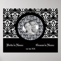 Big Bold Damask (Black) (Wedding) Posters
