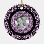 Big Bold Damask (Pink) (Wedding) Christmas Tree Ornament