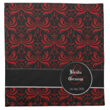 Big Bold Damask (Red) (Wedding) Napkin