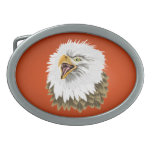 Big, Bold Eagles Head Buckle Oval Belt Buckle