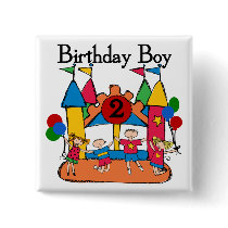 Big Bounce Boy 2nd Birthday Tshirts and Gifts Pinback Buttons
