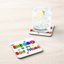 Big Bro Best Friend Beverage Coasters
