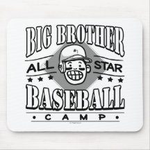 Big Brother Baseball White Helmet Mousepads