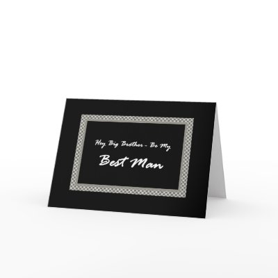 BIG BROTHER - Be My Best Man  Invitation by JaclinArt