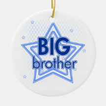 Big brother blue stars ornament