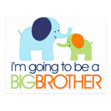Big Brother Elephant T-shirt Post Card