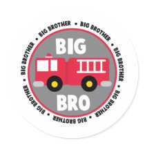 Big Brother Fire Truck stickers