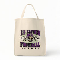 Big Brother Football Purple Helmet Canvas Bags
