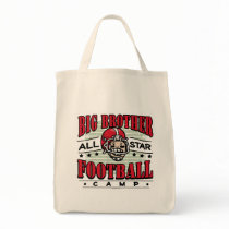 Big Brother Football Red Helmet Tote Bags