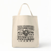 Big Brother Football White Helmet Tote Bags