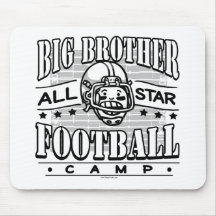 Big Brother Football White Helmet Mousepads