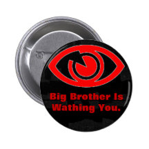 big brother is watching you. button