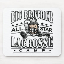 Big Brother Lacrosse White Helmet Mousepad