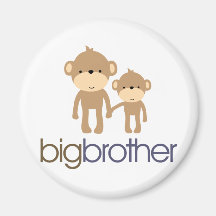 Big Brother Monkey T-shirt Magnet