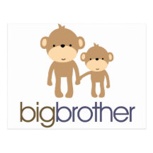 Big Brother Monkey T-shirt Post Card
