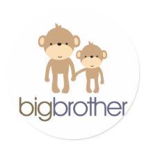 Big Brother Monkey T-shirt stickers