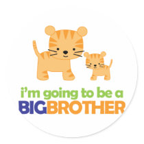 Big Brother Tiger T-shirt Pregnancy Announcement stickers