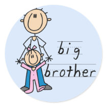 Big Brother with Baby Sister Tshirts and Gifts Sticker