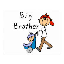 Big Brother With Little Brother Post Card