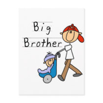 Big Brother With Little Brother Post Card