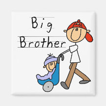 Big Brother with Little Brother Tshirts and Gifts Fridge Magnet