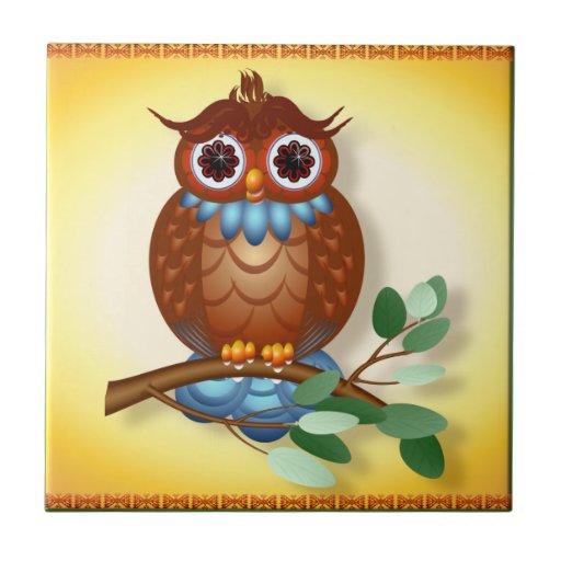 Big Brown Owl Tiles-Trivets