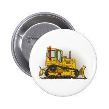 Big Bulldozer Dozer Button Pin