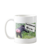Big Bum Sign with Monkey Photo Coffee Mug