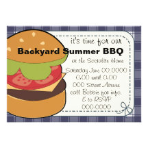 Big Burger Custom Invitations