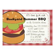 Big Burger Personalized Invites