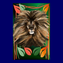 Big Cat and Colorful Jungle posters