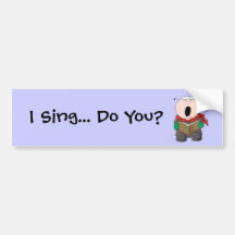Big Cheeks Caroler Bumper Stickers