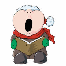 Big Cheeks Caroler Ornament Photo Sculpture