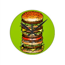 Big Cheeseburger Wallclock