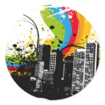 Big City 1 Round Sticker