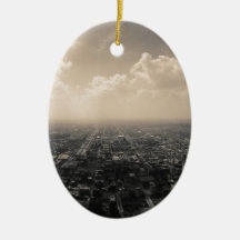 big city view christmas ornaments