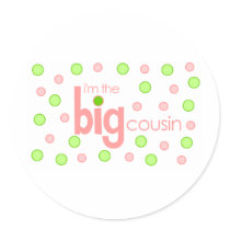 Big cousin polkadot T-shirt stickers