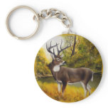 Big Daddy Deer standing in grove keychain