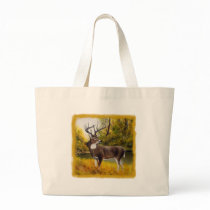 Big Deer standing in grove on customizable product Canvas Bag