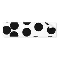 Big Dots. Black and White Pattern. Bumper Stickers